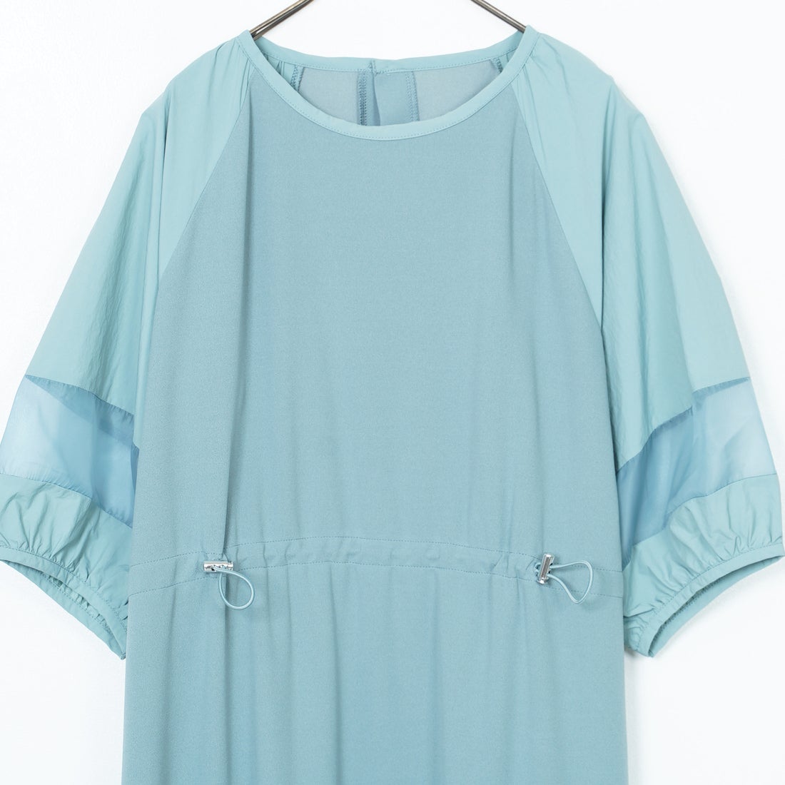 Jf Ready Made [ジェイエフレディメイド] ドローコード付きシアーワンピース [8556706-02] 72 ｸﾞﾘｰﾝ