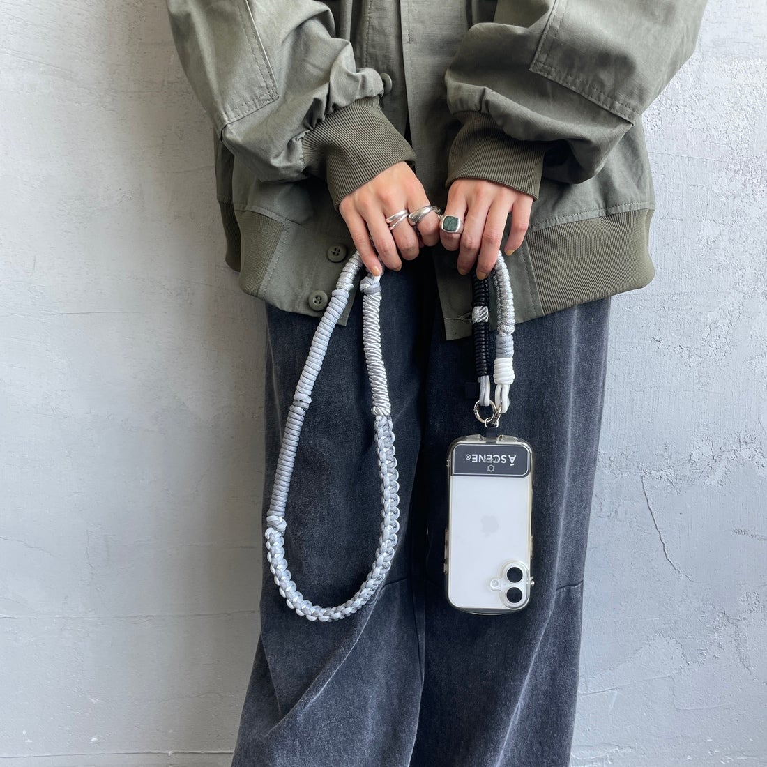 A SCENE [エーシーン] デザインパラコードショルダー [AS03-002] SILVER