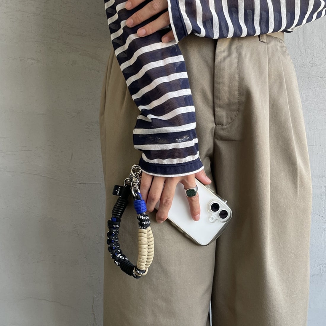 A SCENE [エーシーン] デザインパラコードストラップ [AS03-003] BLU/BLK