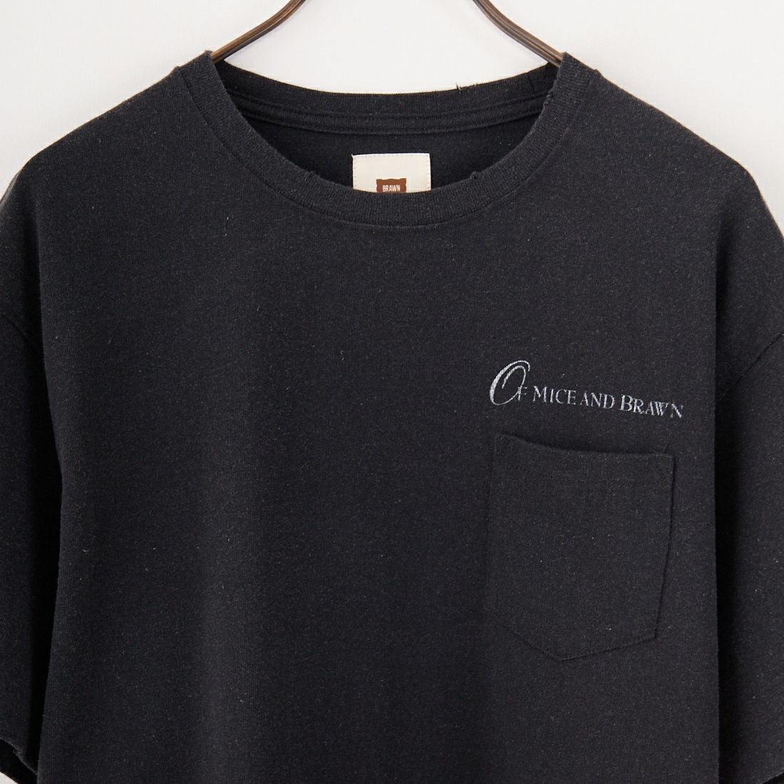 BRAWN [ブラウン] OF MICE AND BRAWN Tシャツ [24FW-001] BLACK