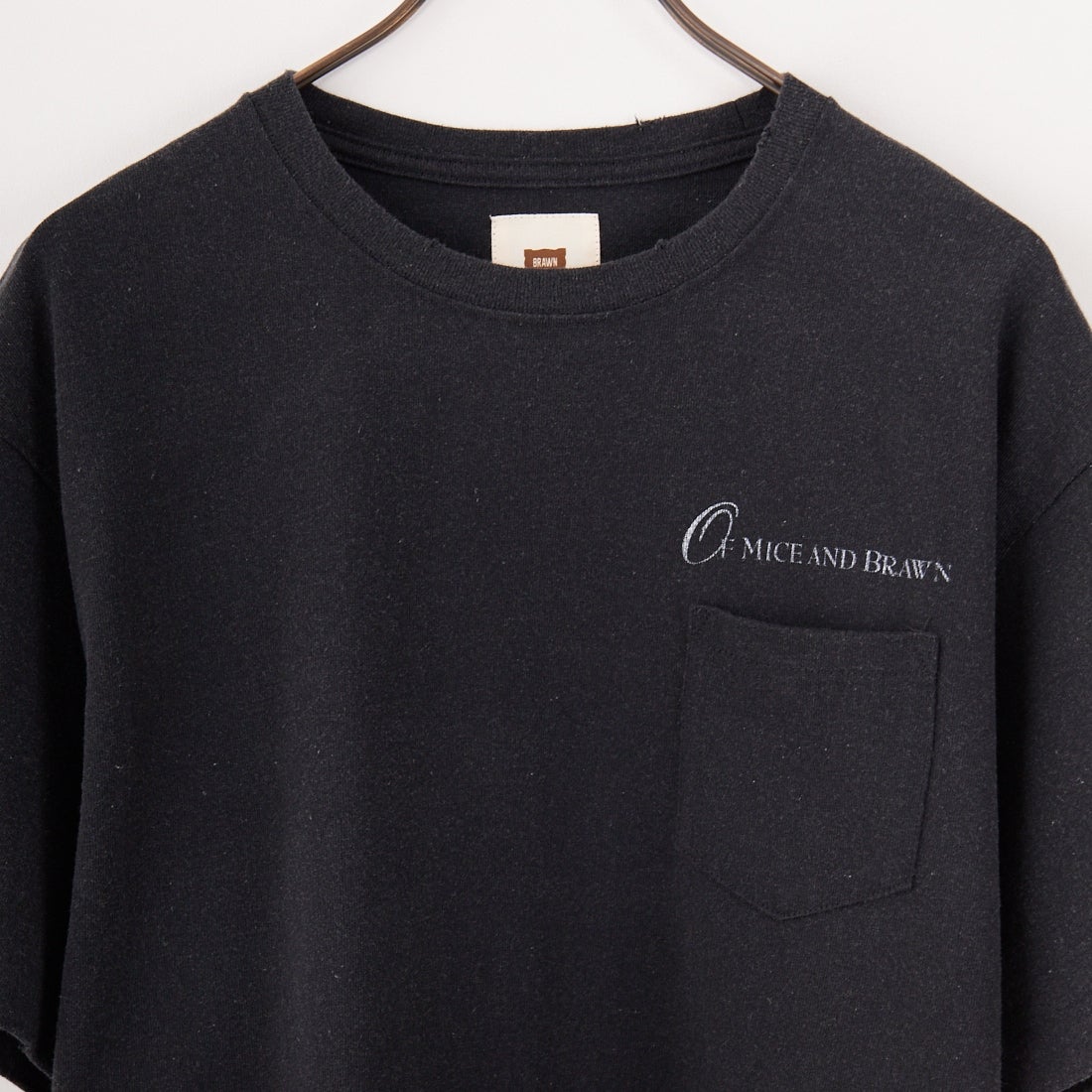 BRAWN [ブラウン] OF MICE AND BRAWN Tシャツ [24FW-001] BLACK