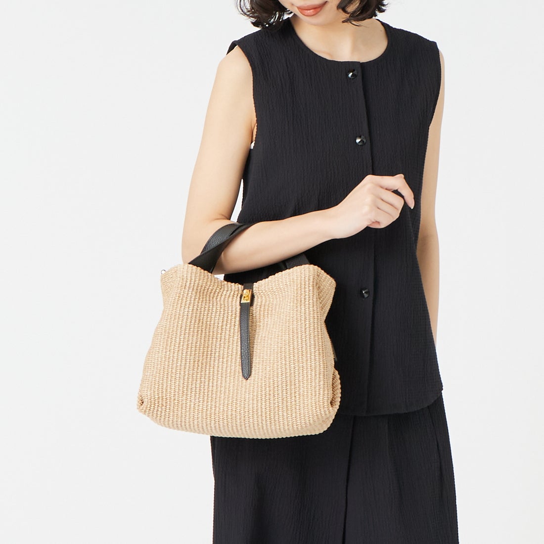 VIOLAd'ORO [ヴィオラドーロ] SANDRO トートバッグ [V-8744] NATURAL