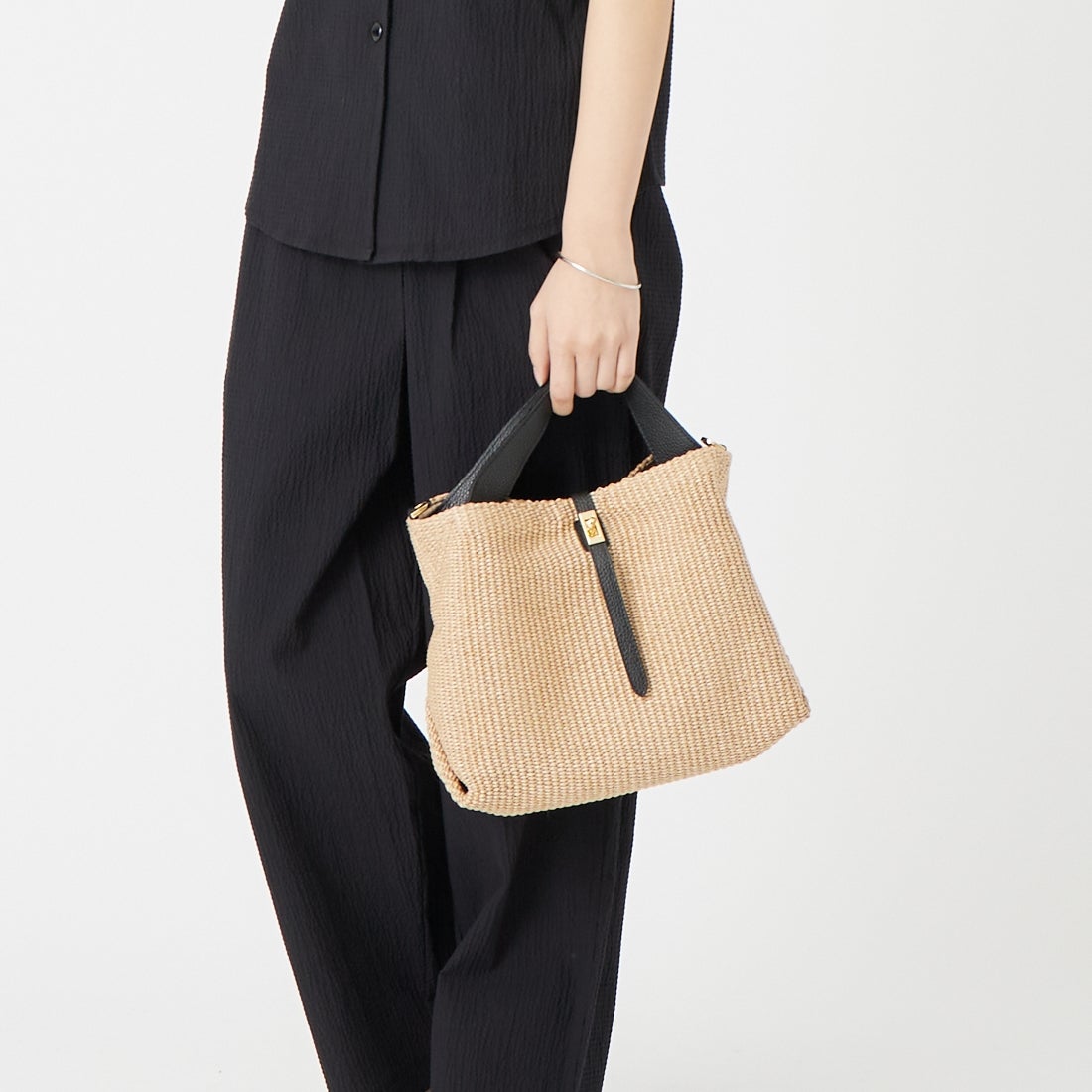 VIOLAd'ORO [ヴィオラドーロ] SANDRO トートバッグ [V-8744] NATURAL