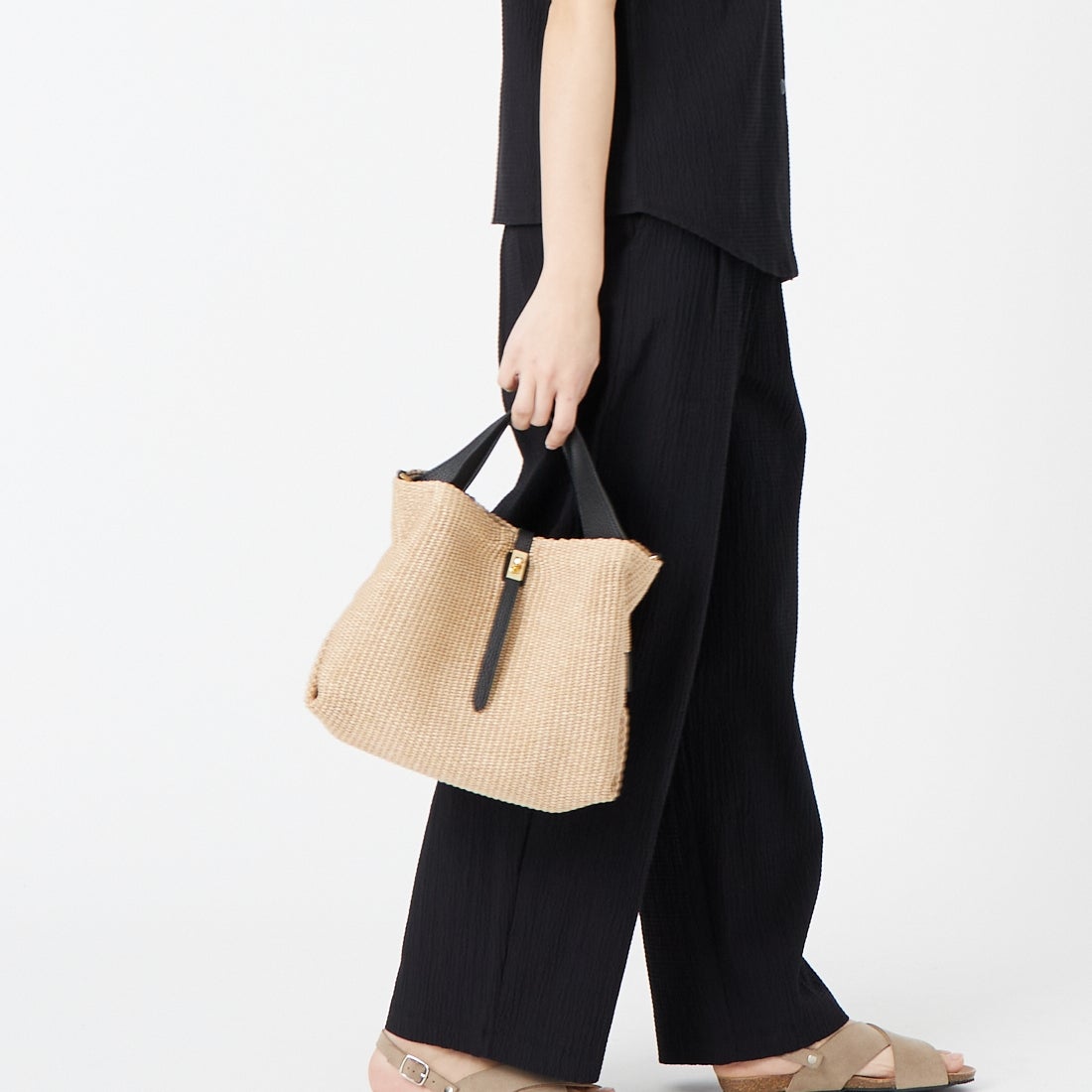 VIOLAd'ORO [ヴィオラドーロ] SANDRO トートバッグ [V-8744] NATURAL