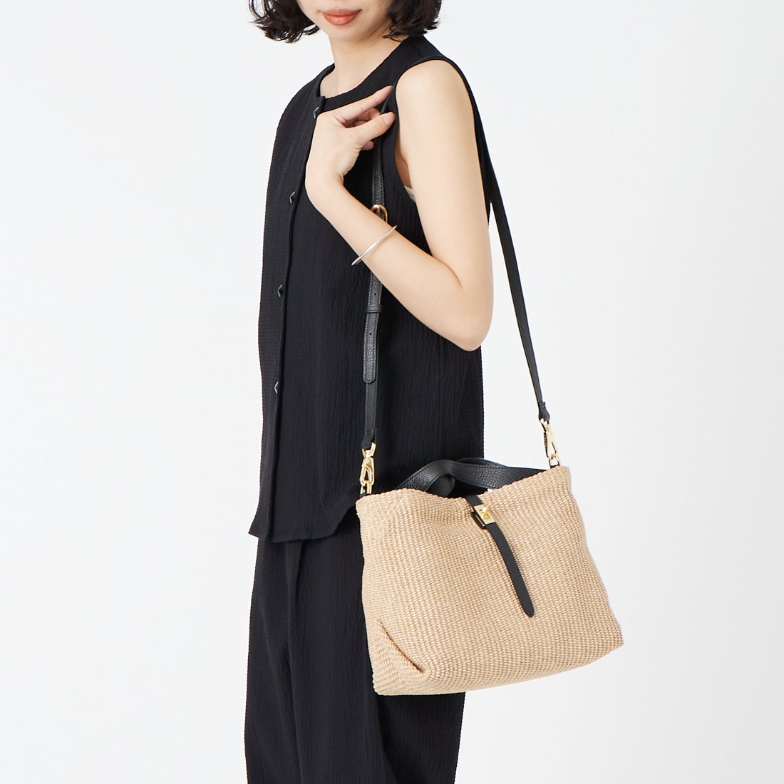 VIOLAd'ORO [ヴィオラドーロ] SANDRO トートバッグ [V-8744] NATURAL