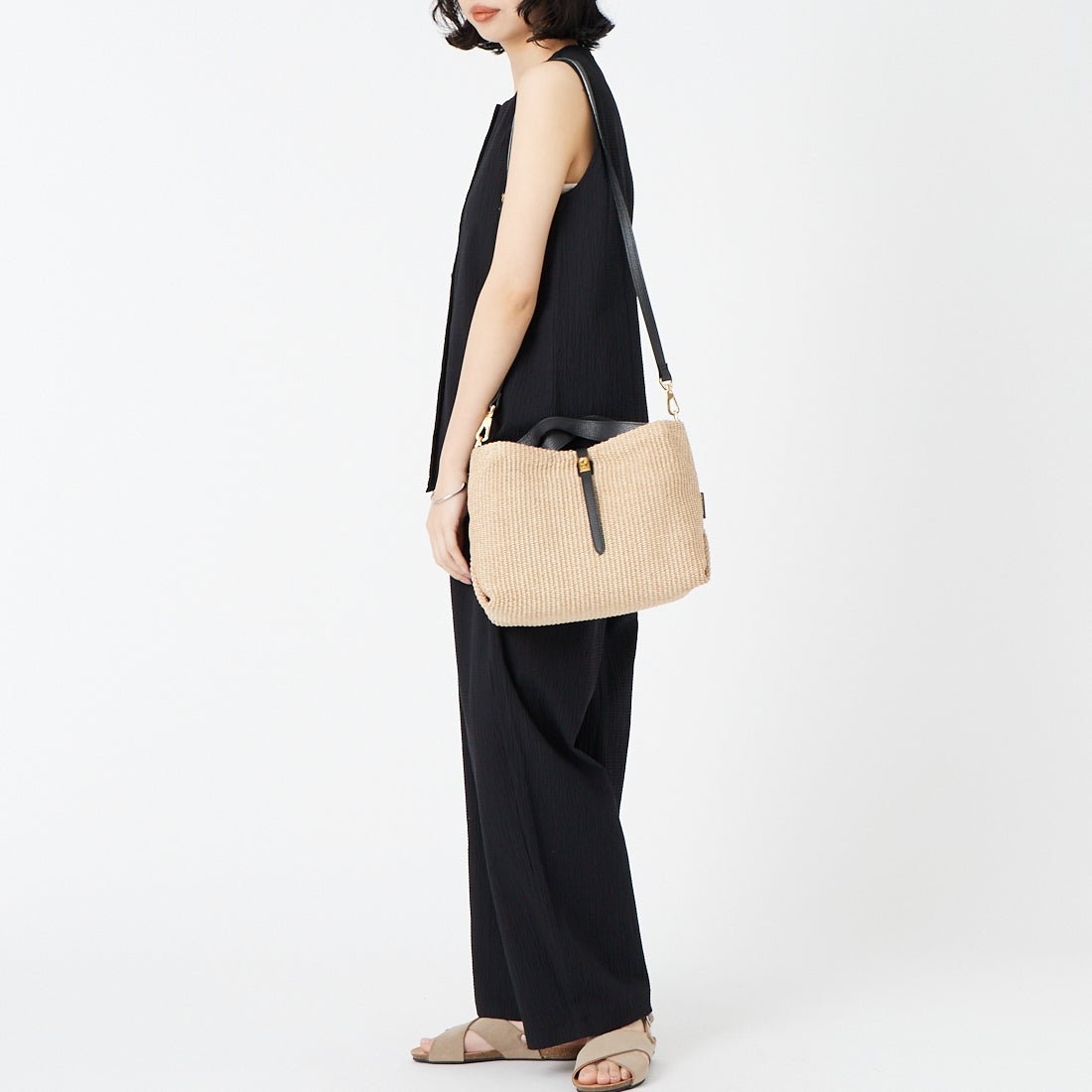 VIOLAd'ORO [ヴィオラドーロ] SANDRO トートバッグ [V-8744] NATURAL