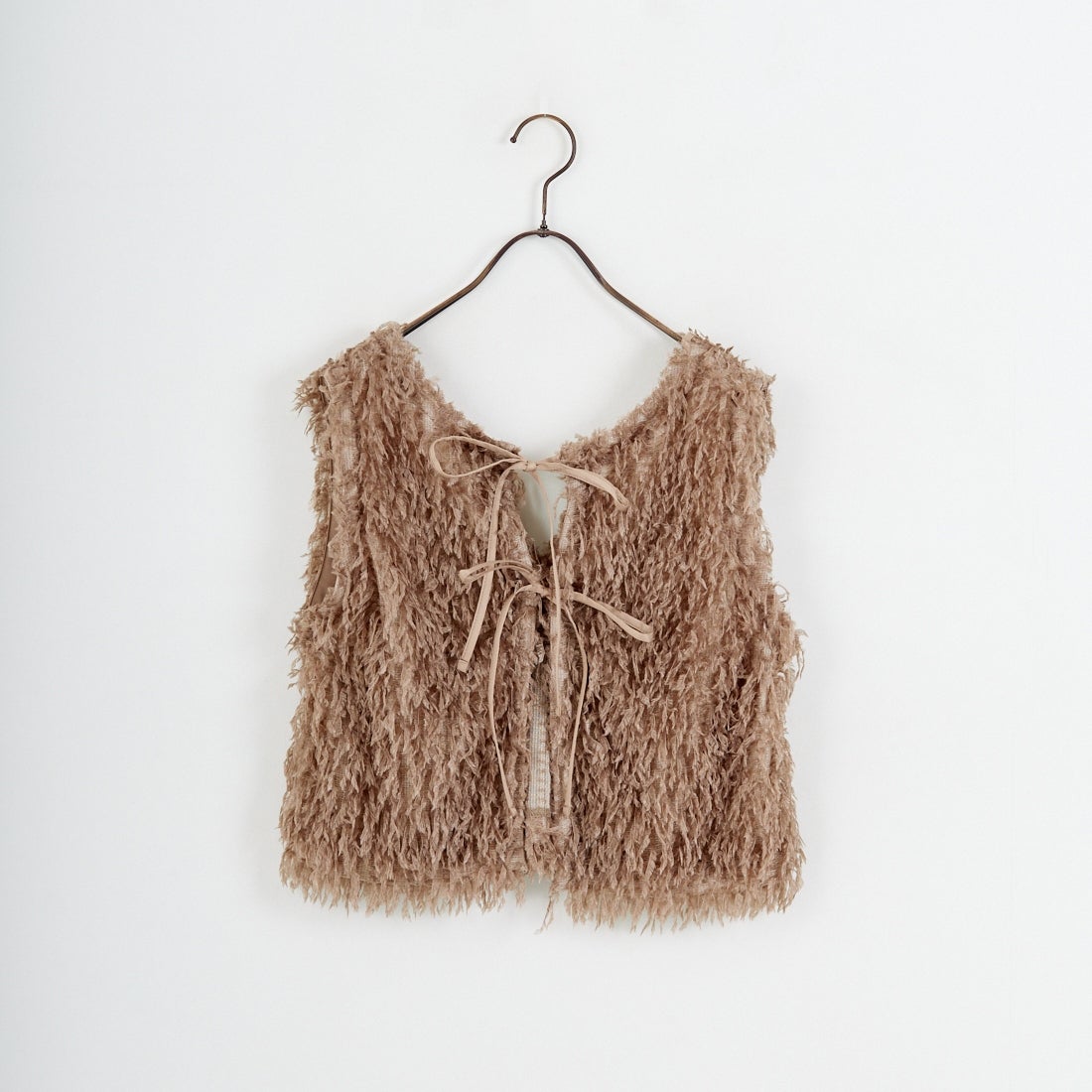 nenom [ネノム] 前後2WAY フェザーフリンジショートベスト [NE24132007] 26 MOCHA