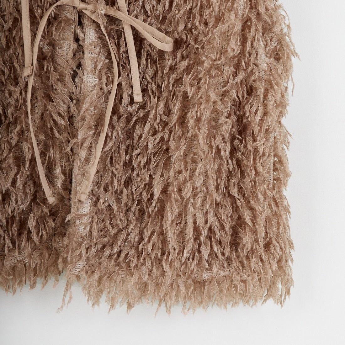 nenom [ネノム] 前後2WAY フェザーフリンジショートベスト [NE24132007] 26 MOCHA