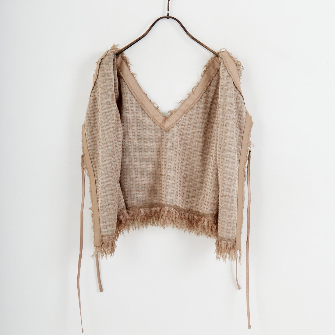 nenom [ネノム] 前後2WAY フェザーフリンジショートベスト [NE24132007] 26 MOCHA