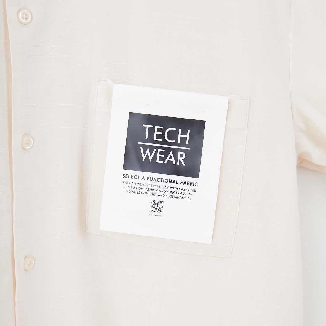 Jeans Factory Clothes [ジーンズファクトリークローズ] テックリネンワンナップカラーシャツ [EPC-53100] 1 IVORY