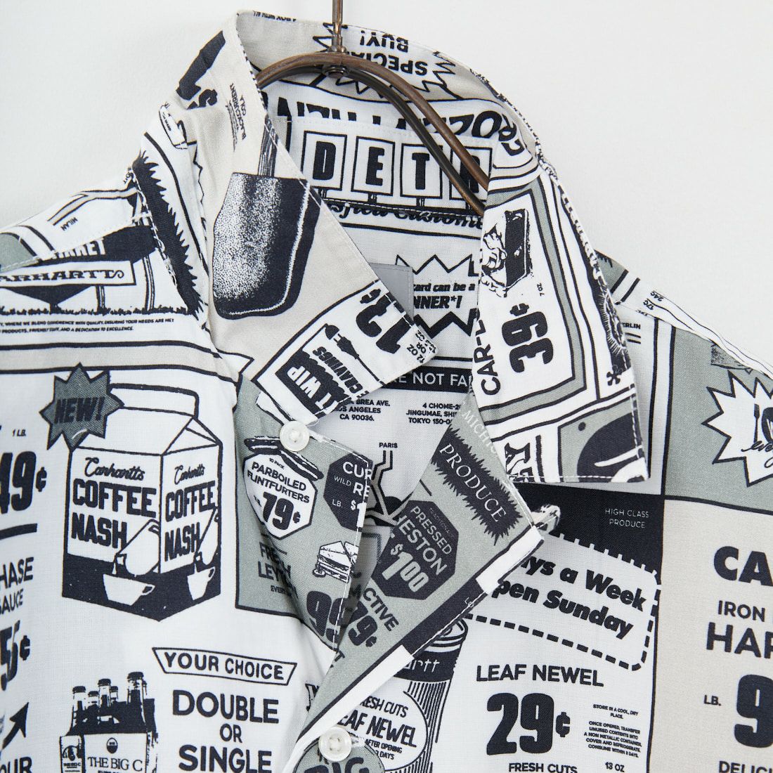 carhartt WIP [カーハートダブリューアイピー] ショートスリーブカタログシャツ [I034548] NEUTRAL