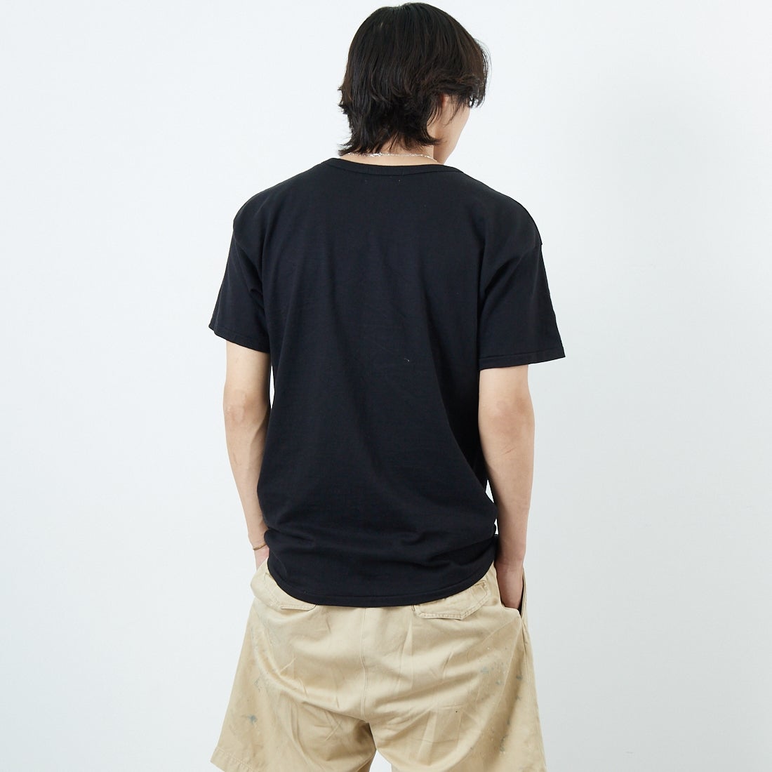 BOW WOW [バウワウ] 8812 ショートスリーブTシャツ [BW-8T] 88/12 BLAC &&モデル身長：179cm 着用サイズ：L&&