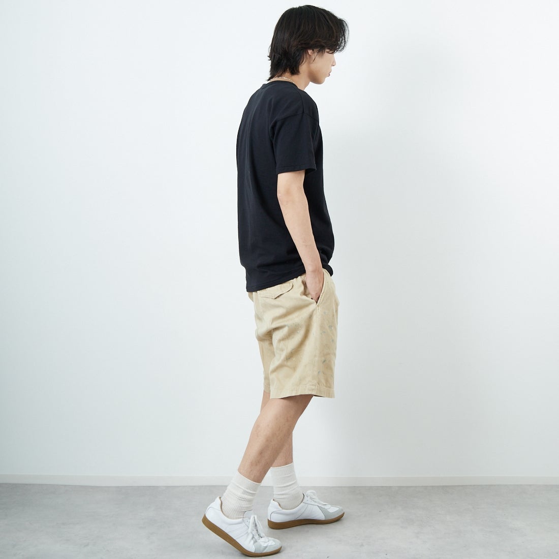 BOW WOW [バウワウ] 8812 ショートスリーブTシャツ [BW-8T] 88/12 BLAC &&モデル身長：179cm 着用サイズ：L&&