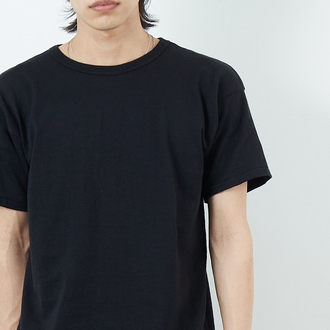 BOW WOW [バウワウ] 8812 ショートスリーブTシャツ [BW-8T] 88/12 BLAC &&モデル身長：179cm 着用サイズ：L&&