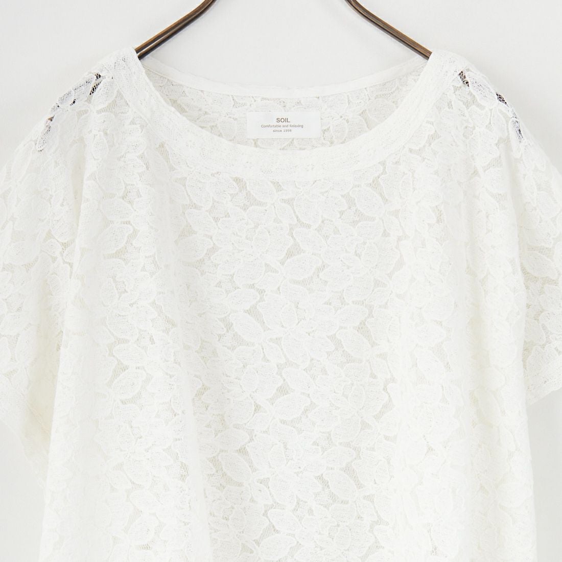 soil [ソイル] チュールレースフレンチスリーブスモック [NSL25052] 9000 WHT
