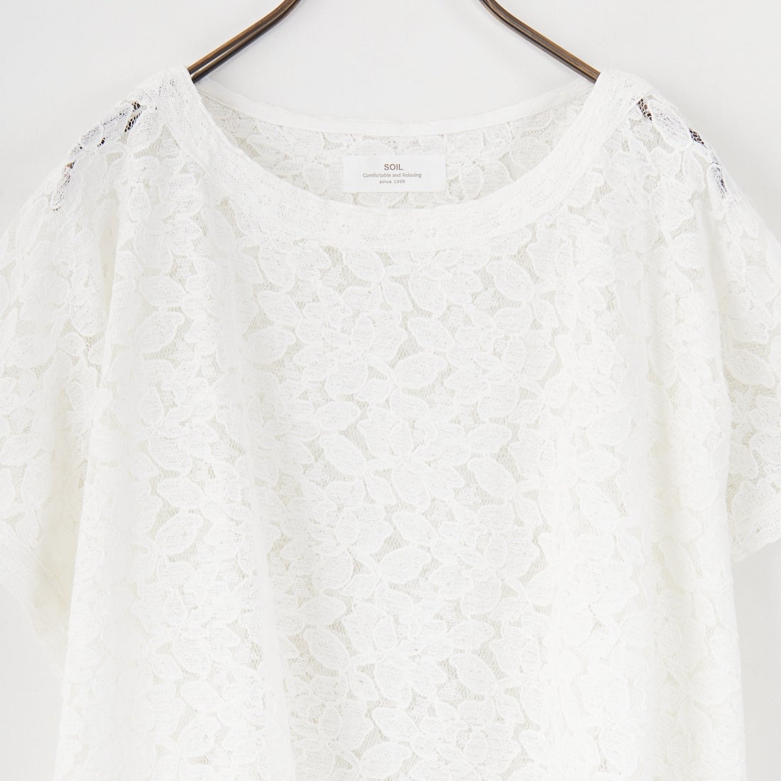 soil [ソイル] チュールレースフレンチスリーブスモック [NSL25052] 9000 WHT