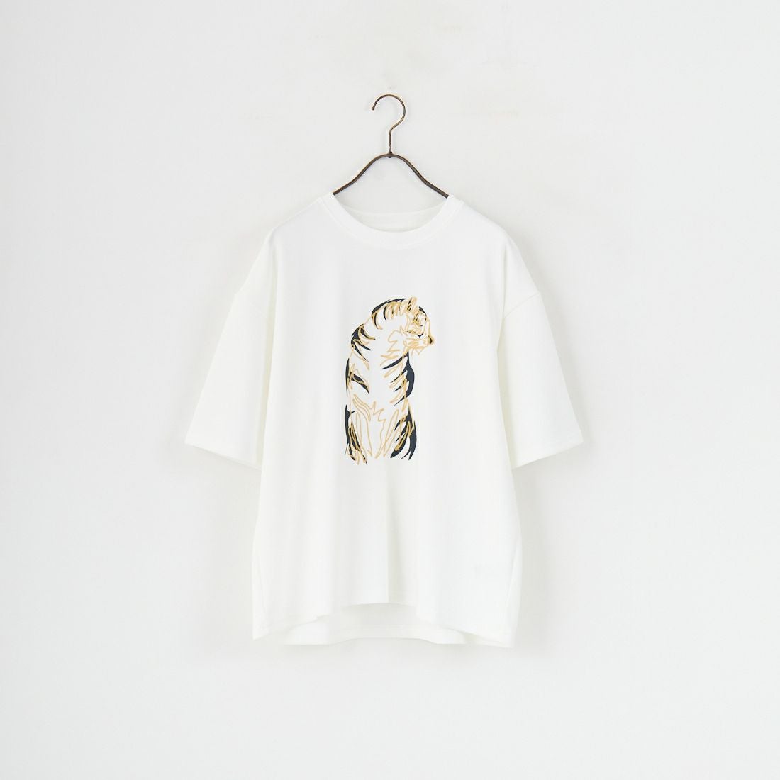 33Degrees [サーティースリーディグリーズ] 梨地刺繍Tシャツ [25140JF] C WHTﾄﾗ