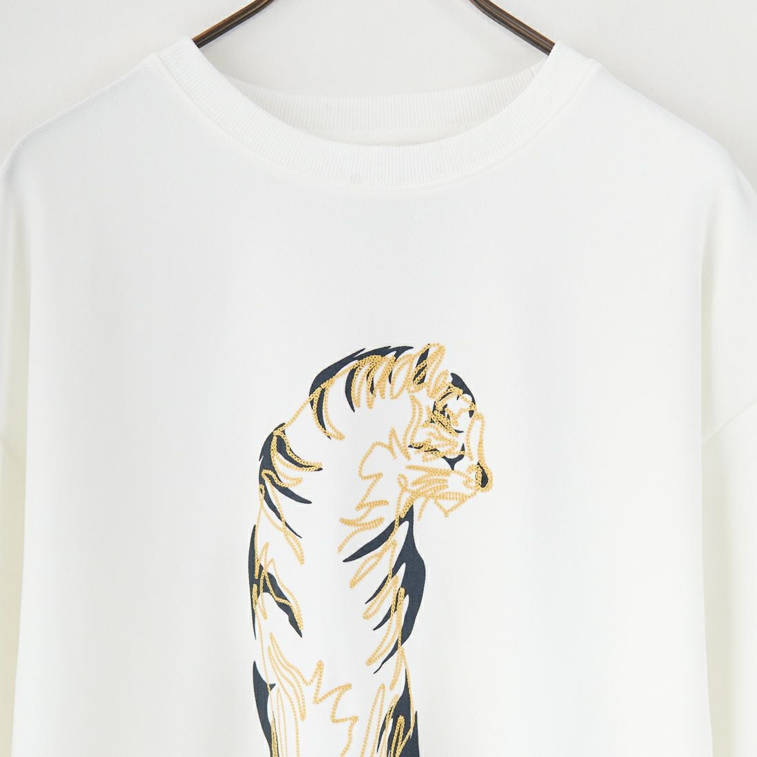 33Degrees [サーティースリーディグリーズ] 梨地刺繍Tシャツ [25140JF] C WHTﾄﾗ