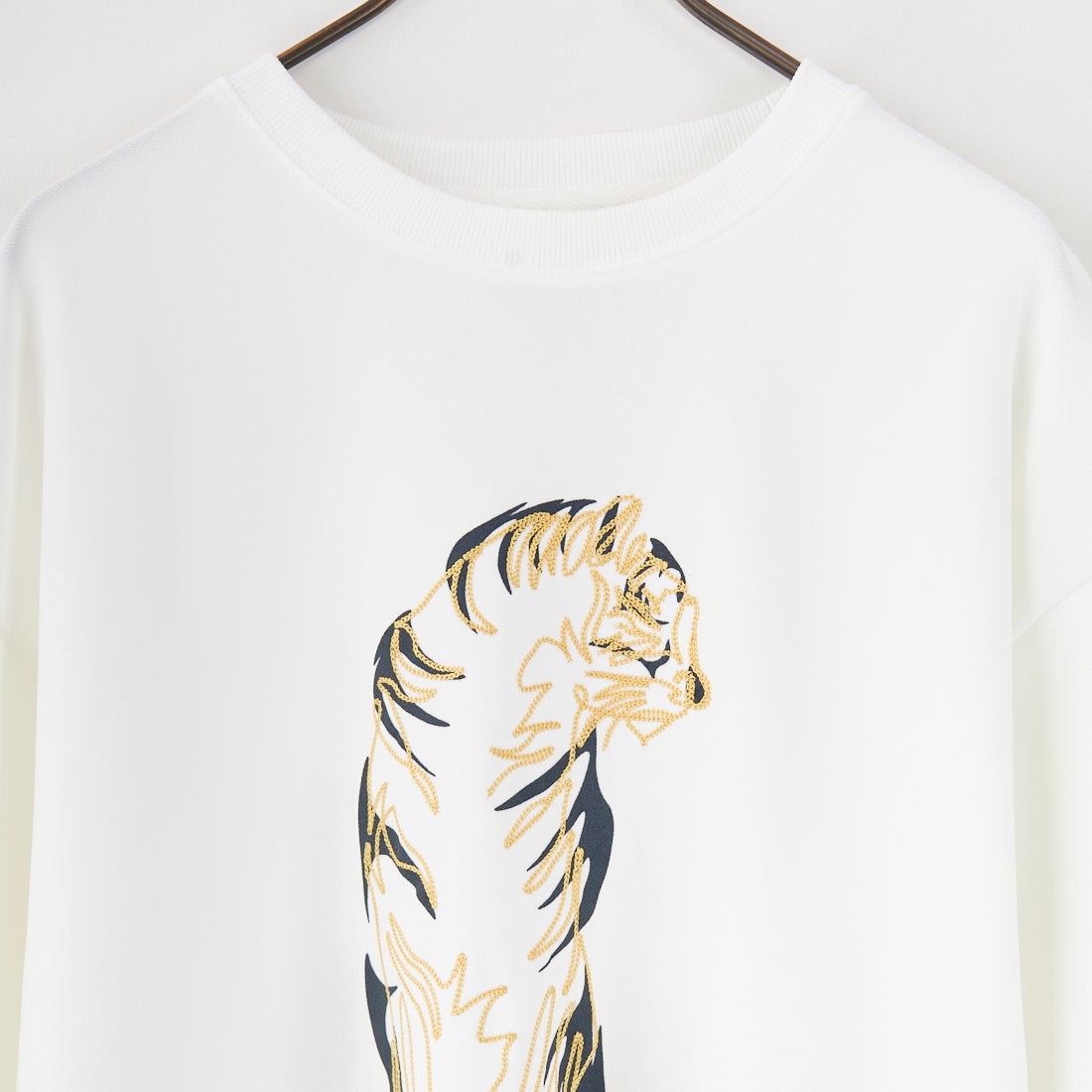 33Degrees [サーティースリーディグリーズ] 梨地刺繍Tシャツ [25140JF] C WHTﾄﾗ