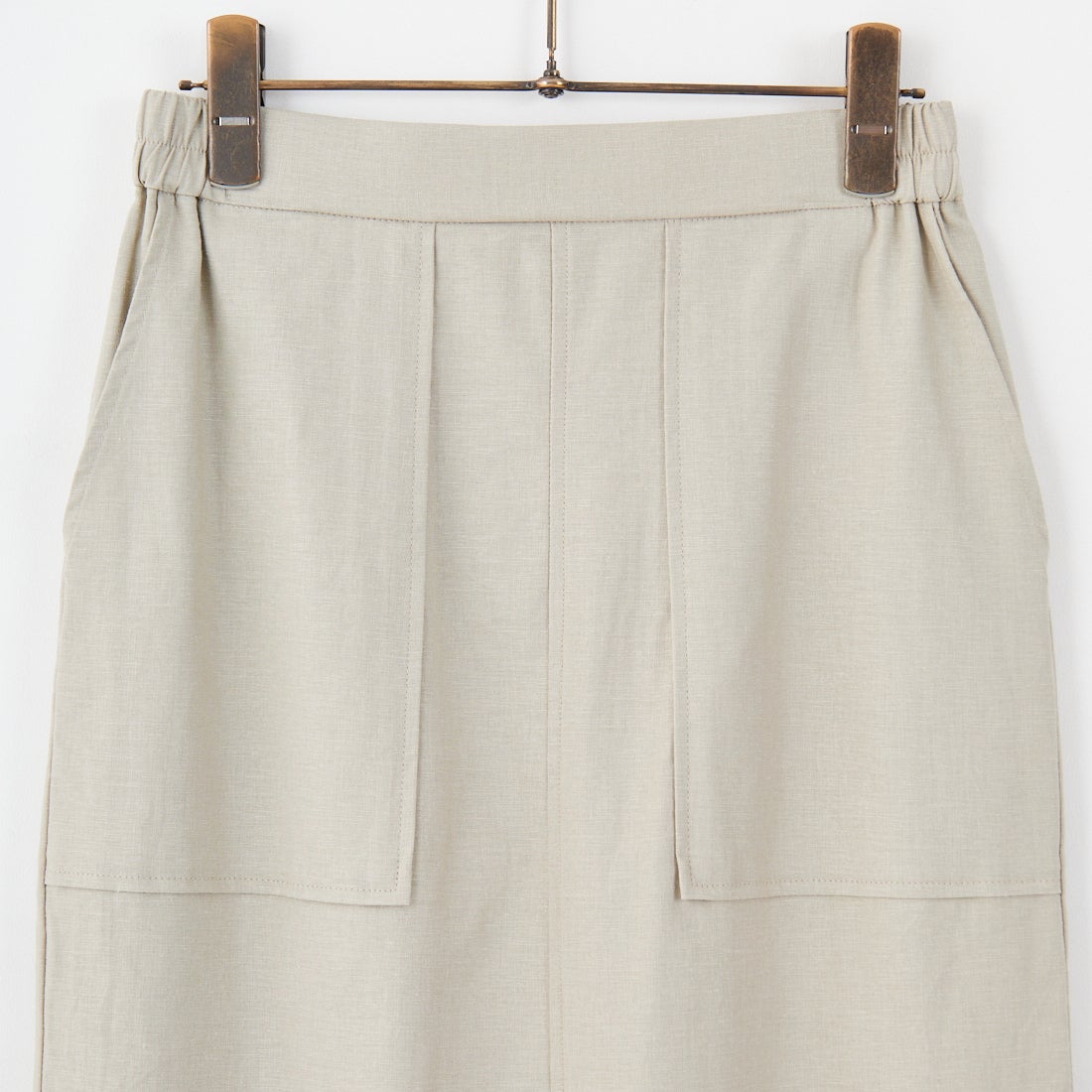 CLOCHE [クロシェ] ストレッチリネンタイトスカート [51286527] ﾍﾞｰｼﾞｭ
