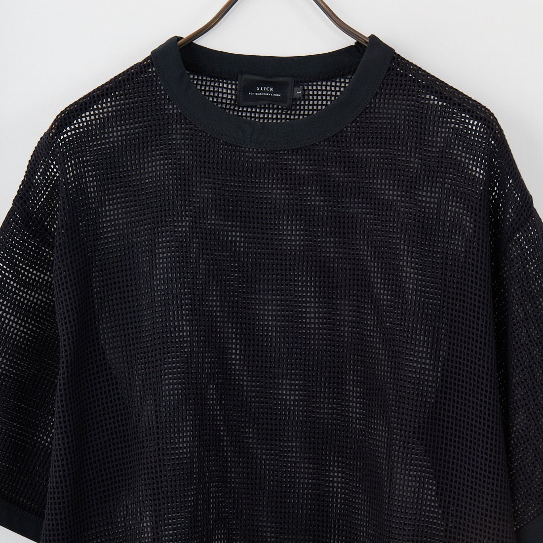 SLICK [スリック] コットンメッシュTシャツ [5230131] 700 BLACK