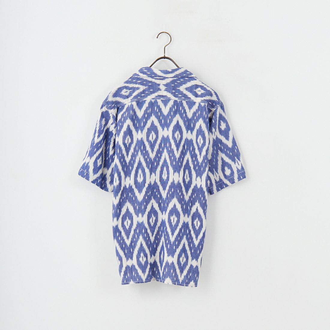 THE ALASKAN [アラスカン] オープンカラーシャツ [AL251IK16011] BLUE/OFF