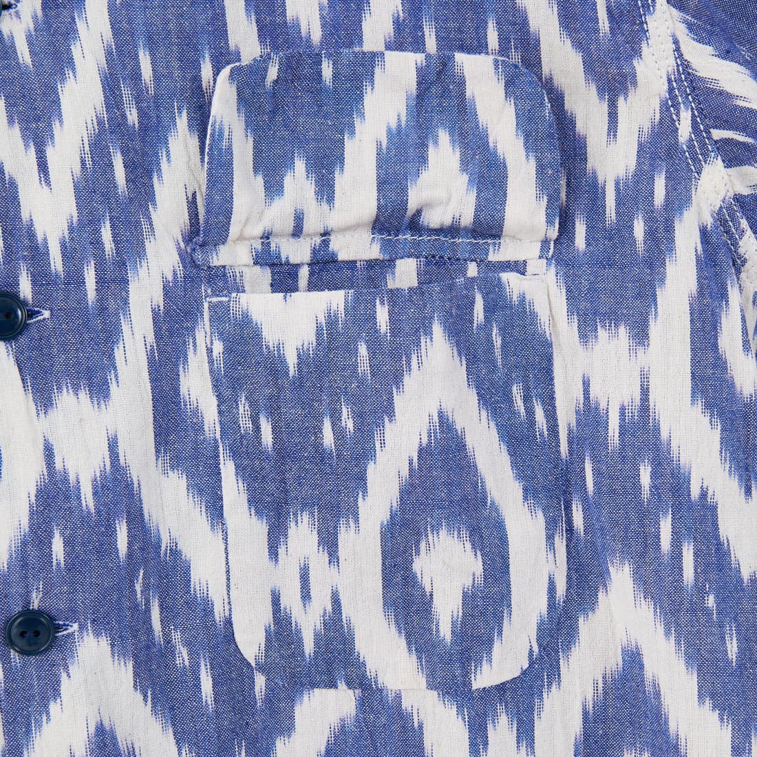 THE ALASKAN [アラスカン] オープンカラーシャツ [AL251IK16011] BLUE/OFF