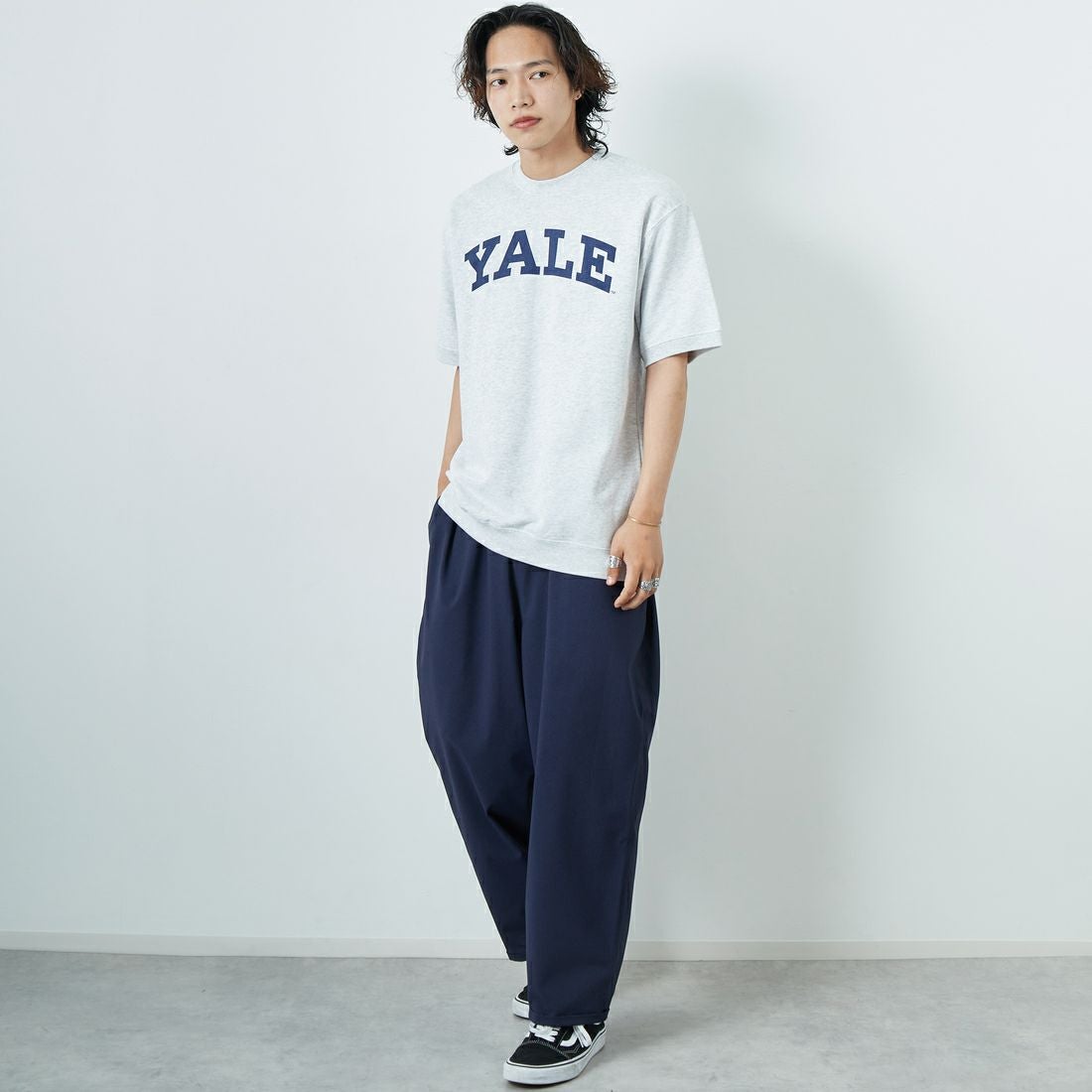 YALE [イェール] 別注 YALE カレッジロゴスウェットTシャツ [YA-01-JF