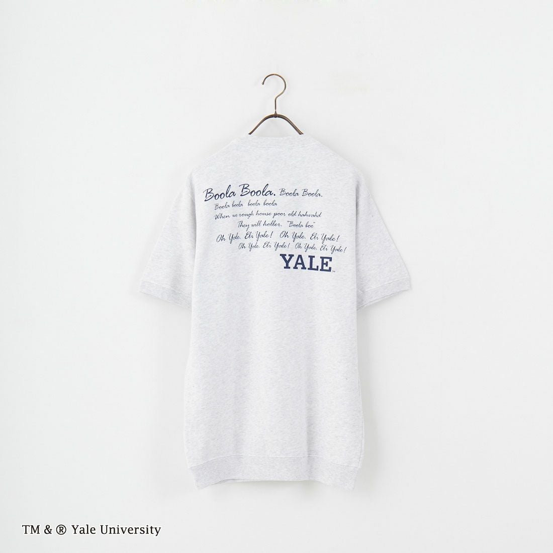 YALE [イェール] 別注 YALEロゴ バックプリントスウェットTシャツ [YA-02-JF] GRAY