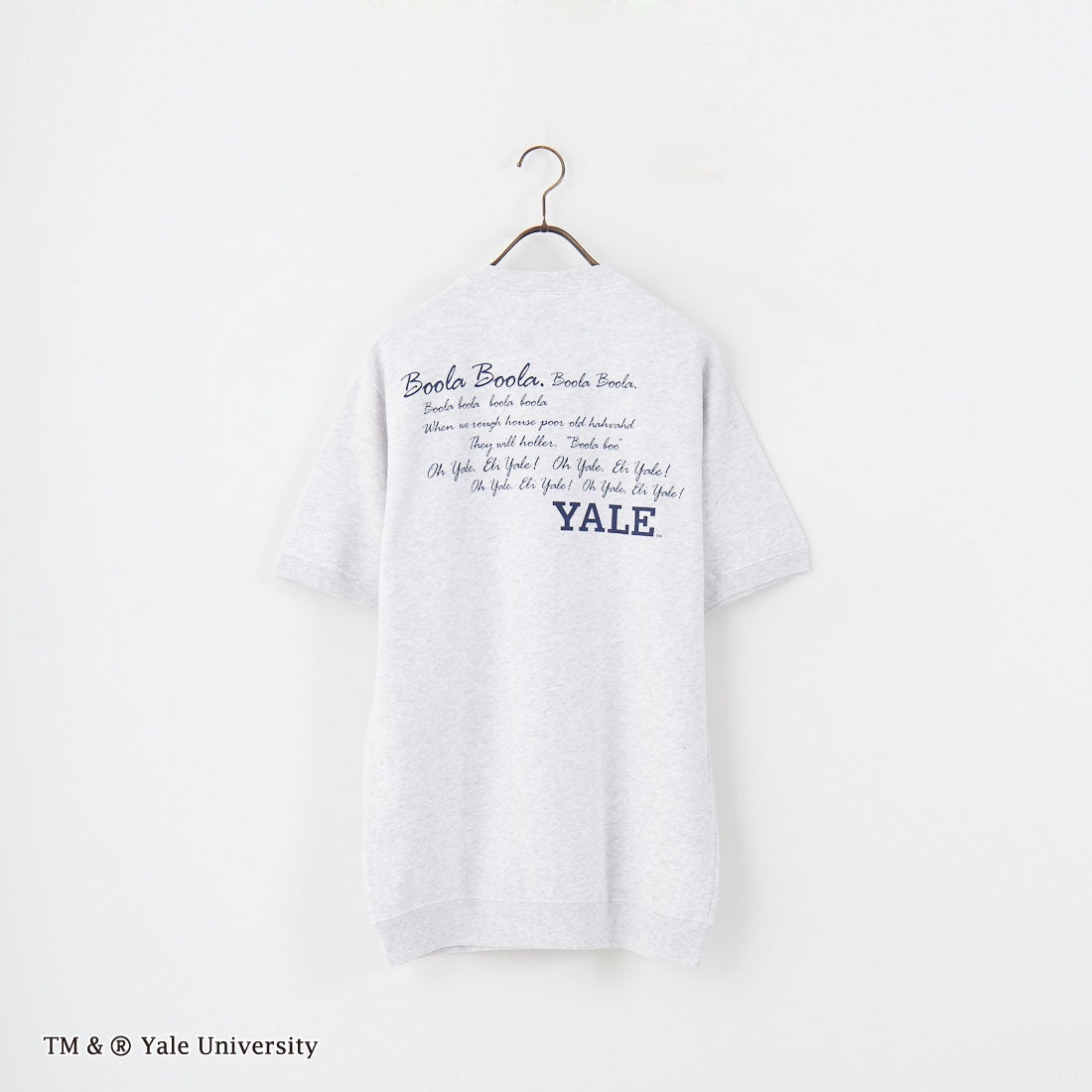 YALE [イェール] 別注 YALEロゴ バックプリントスウェットTシャツ [YA-02-JF] GRAY