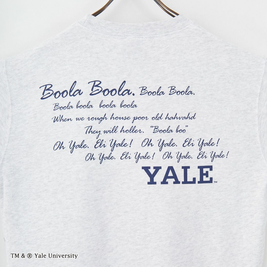 YALE [イェール] 別注 YALEロゴ バックプリントスウェットTシャツ [YA-02-JF] GRAY