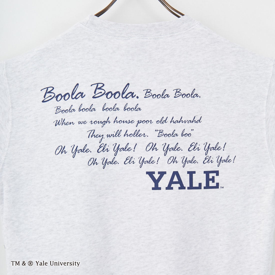 YALE [イェール] 別注 YALEロゴ バックプリントスウェットTシャツ [YA-02-JF] GRAY