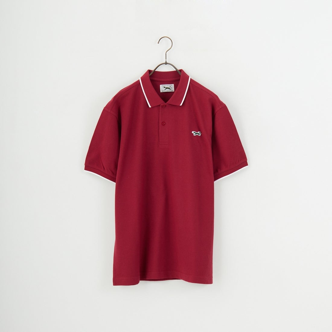 THE FOX [ザフォックス] 別注 ワンポイントロゴ ティップラインポロシャツ [JFU25SS-09-JF] BUR/WHT