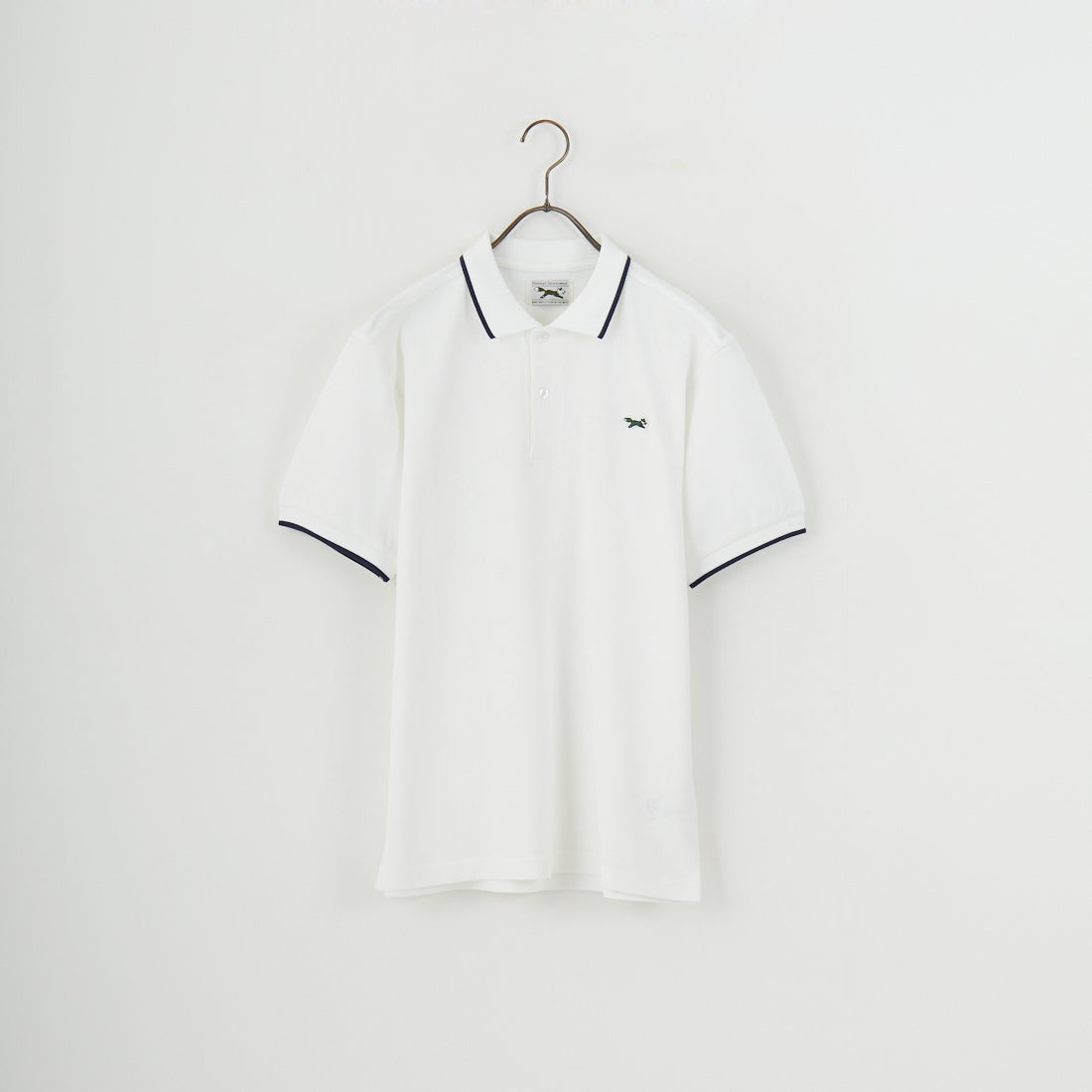 THE FOX [ザフォックス] 別注 ワンポイントロゴ ティップラインポロシャツ [JFU25SS-09-JF] WHT/NVY