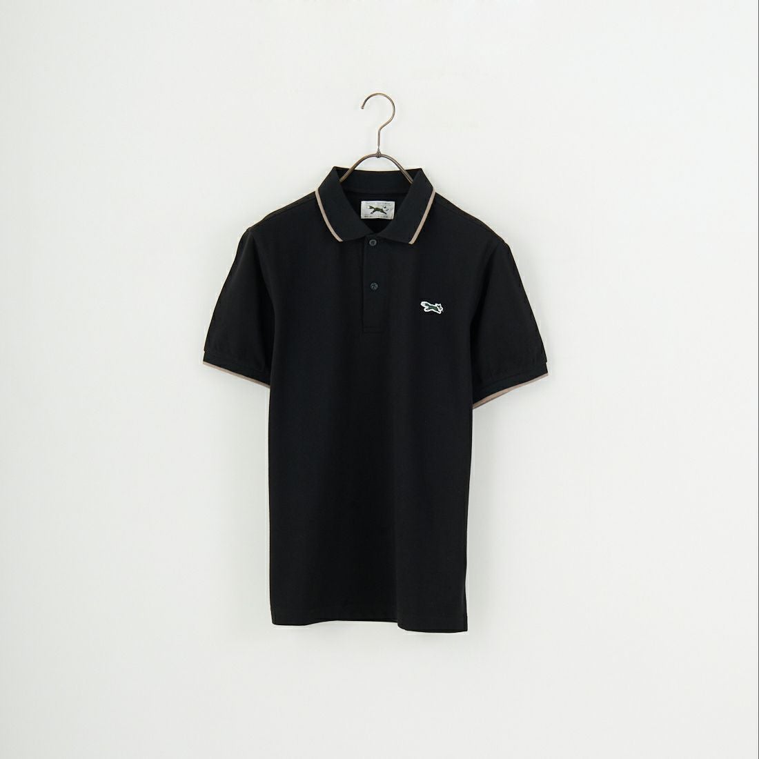 THE FOX [ザフォックス] 別注 ワンポイントロゴ ティップラインポロシャツ [JFU25SS-09-JF] BLK/BEG