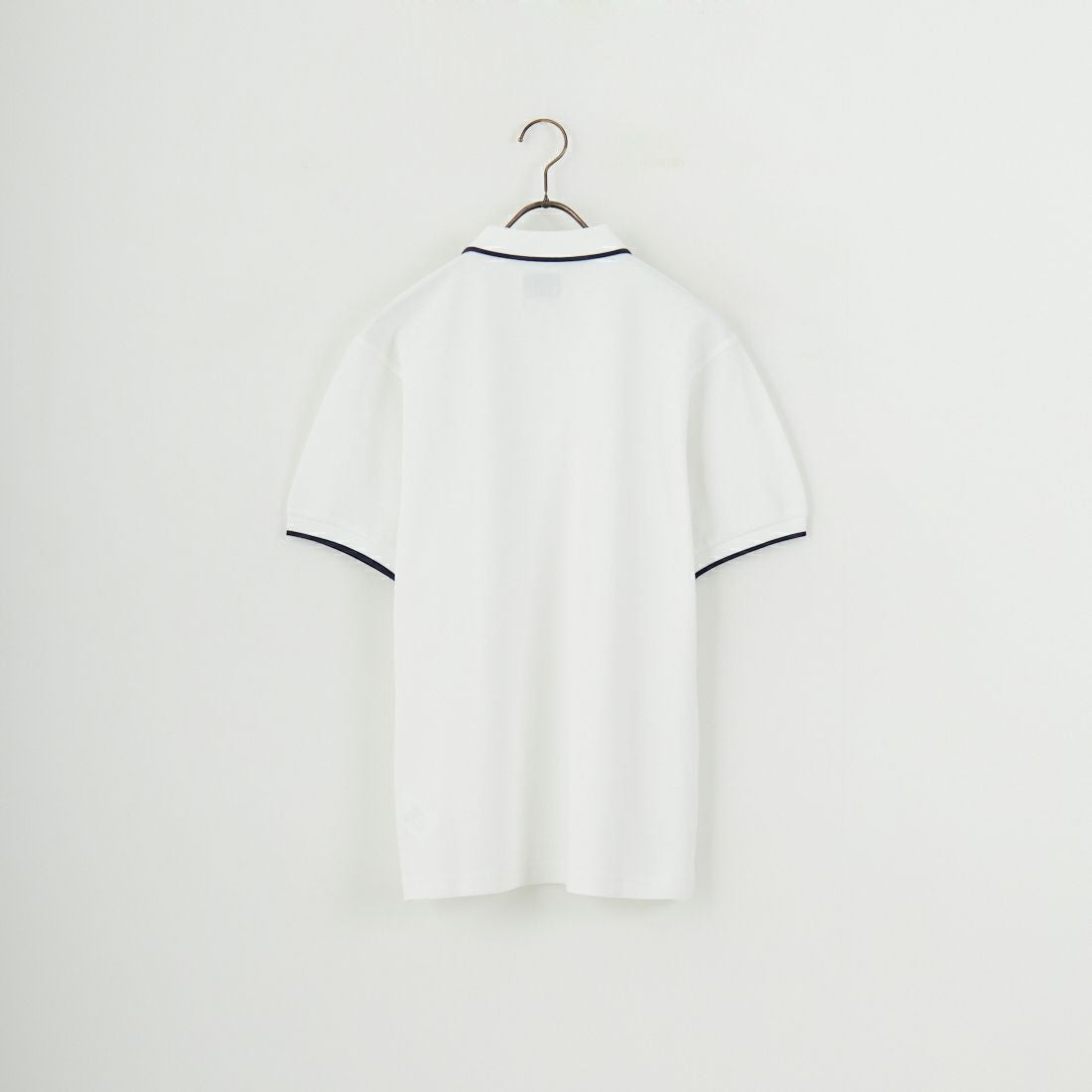THE FOX [ザフォックス] 別注 ワンポイントロゴ ティップラインポロシャツ [JFU25SS-09-JF] WHT/NVY