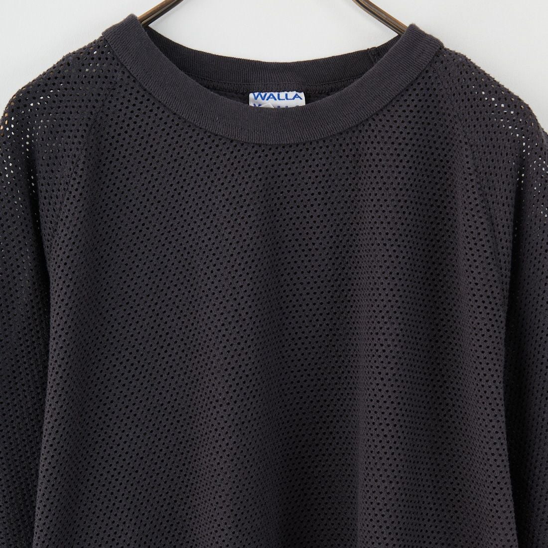 WALLA WALLA SPORT [ワラワラスポーツ] コットンメッシュラグランTシャツ [COTTON-MESH-RAGLAN] USED BLACK