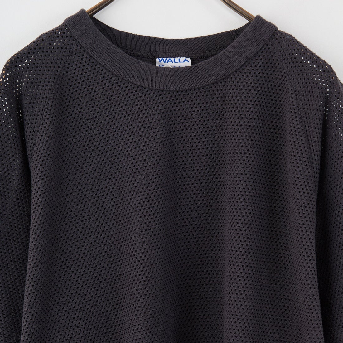WALLA WALLA SPORT [ワラワラスポーツ] コットンメッシュラグランTシャツ [COTTON-MESH-RAGLAN] USED BLACK
