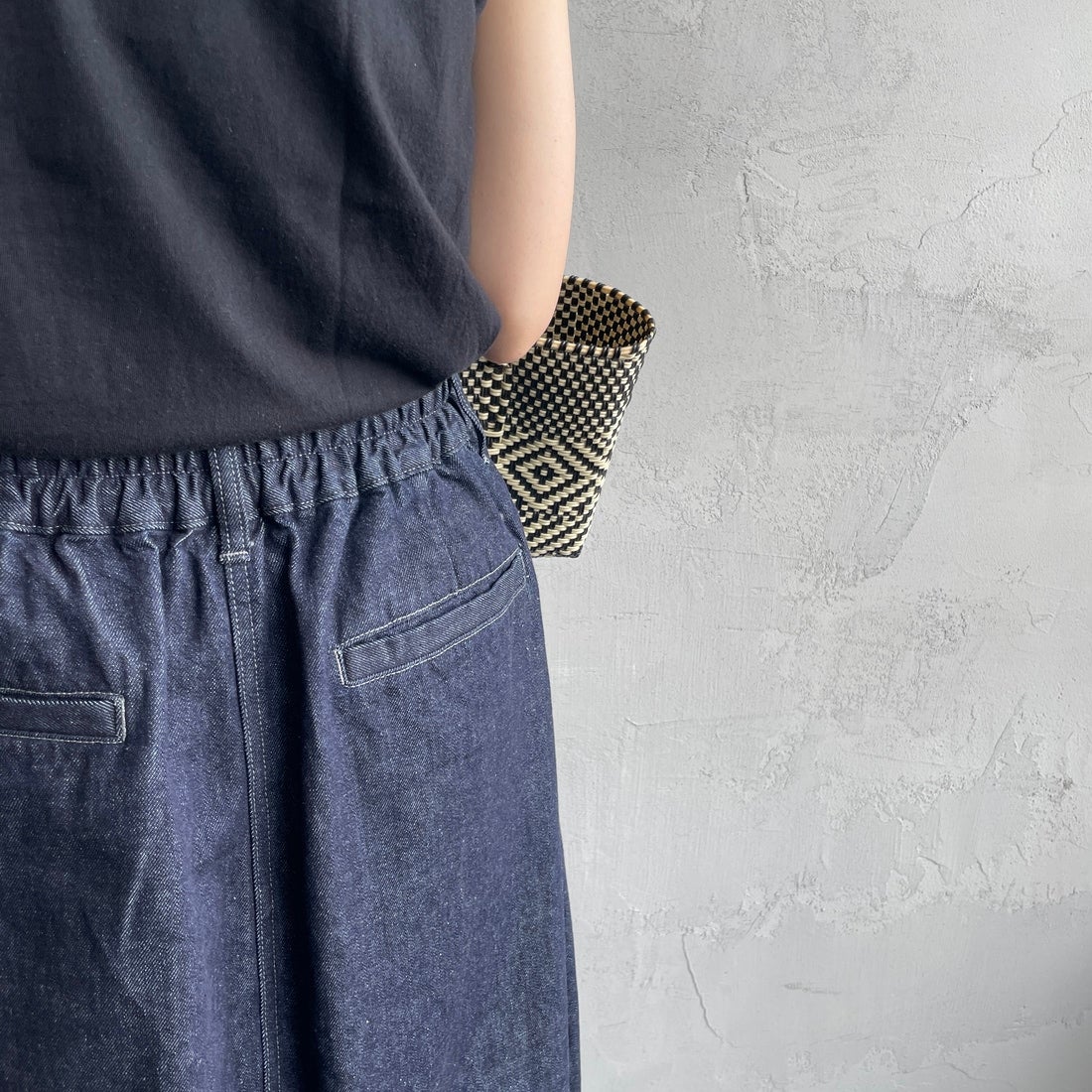 HARVESTY [ハーベスティ] デニムサーカススカート [A22504] 98 ONE-WAS &&モデル身長：158cm 着用サイズ：0&&