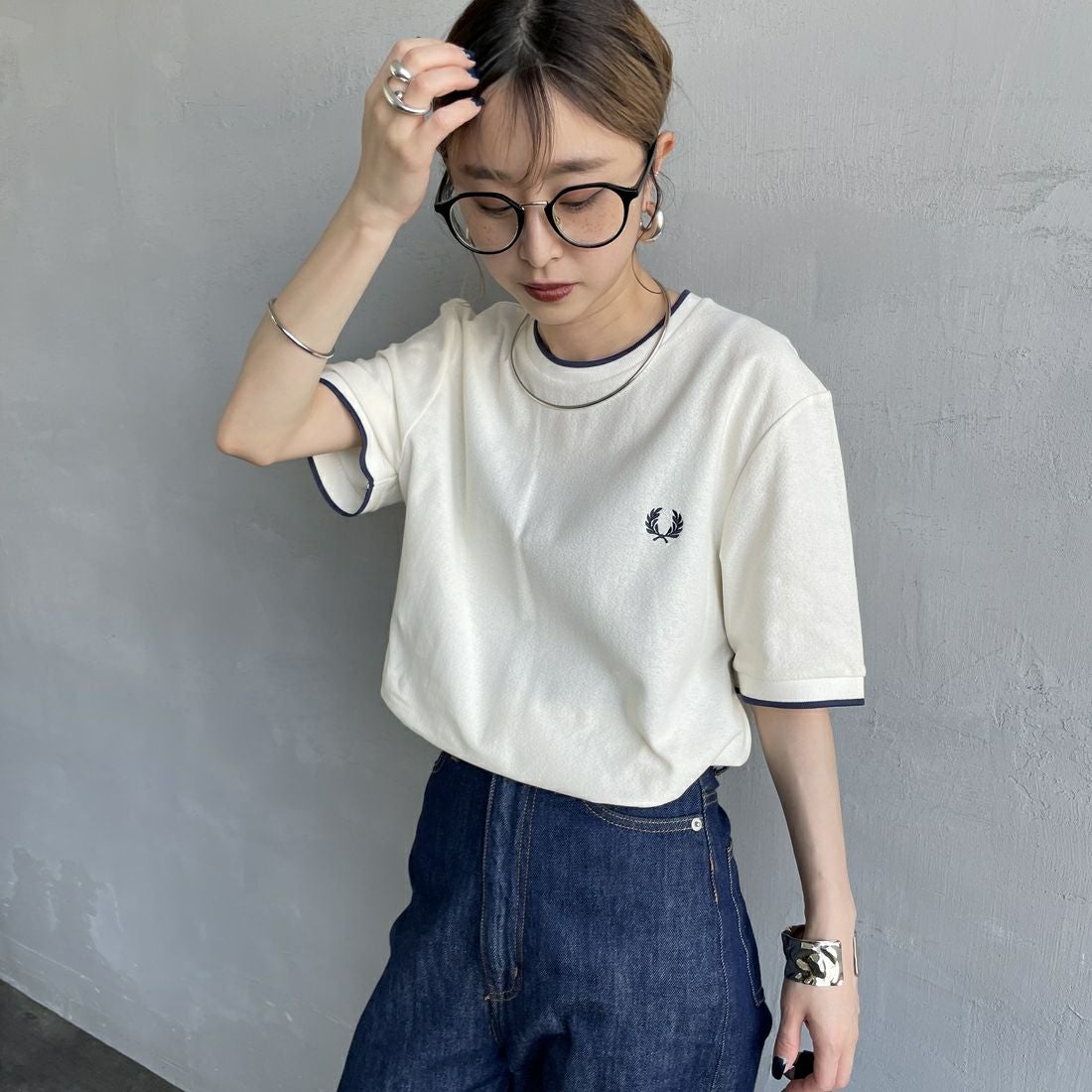 560 ECRU&&モデル身長：150cm 着用サイズ：S&&