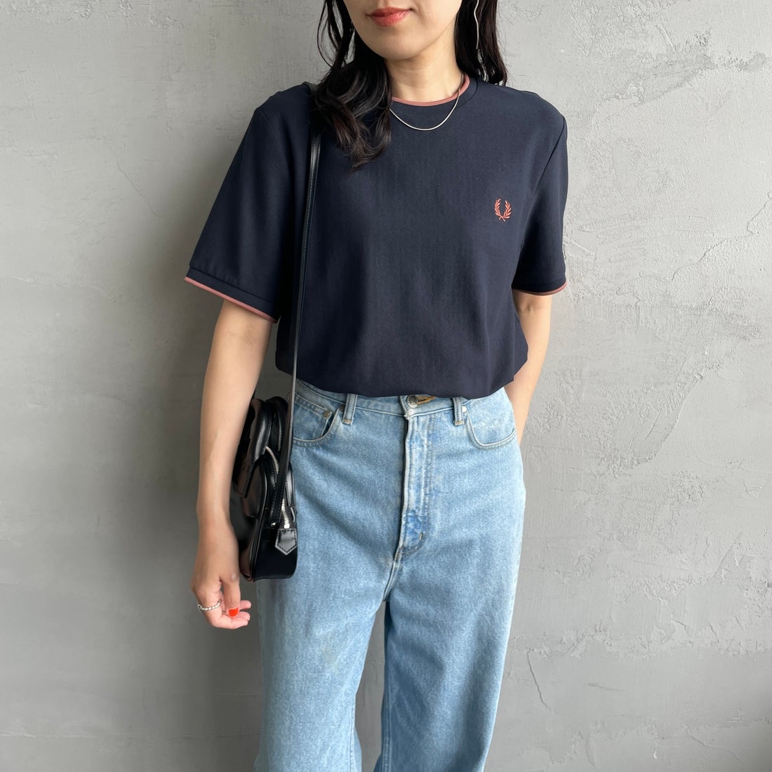 FRED PERRY [フレッドペリー] ティップライン ワンポイントロゴ刺繍