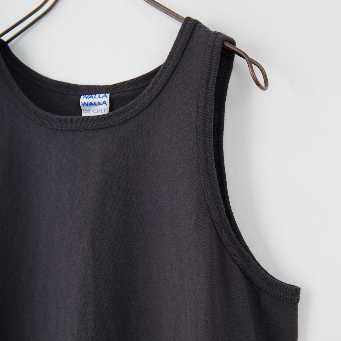 WALLA WALLA SPORT [ワラワラスポーツ] ソリッドタンクトップ [SOLID-TANK-TOP] USED BLACK