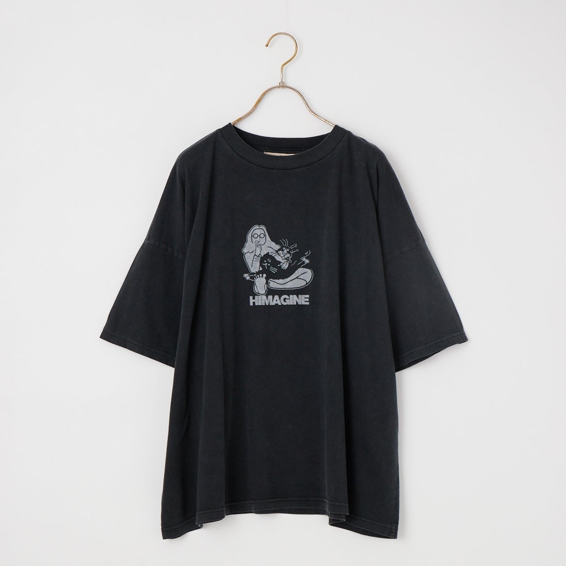 REMI RELIEF [レミレリーフ] 別注 SP加工ビッグプリントTシャツ HIMAGINE [RN28369291-JF] BLACK