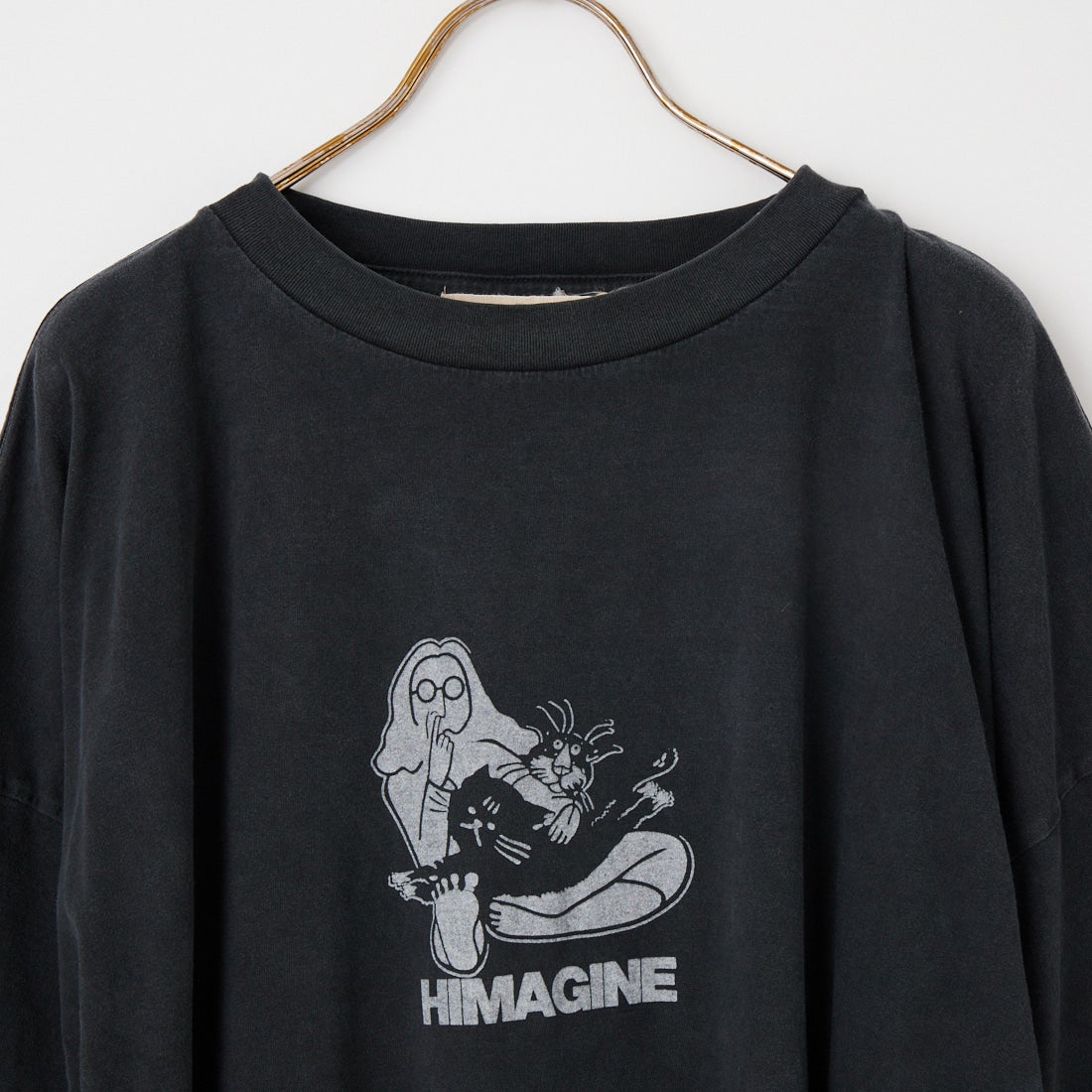 REMI RELIEF [レミレリーフ] 別注 SP加工ビッグプリントTシャツ HIMAGINE [RN28369291-JF] BLACK