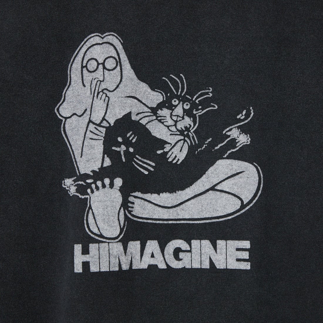 REMI RELIEF [レミレリーフ] 別注 SP加工ビッグプリントTシャツ HIMAGINE [RN28369291-JF] BLACK