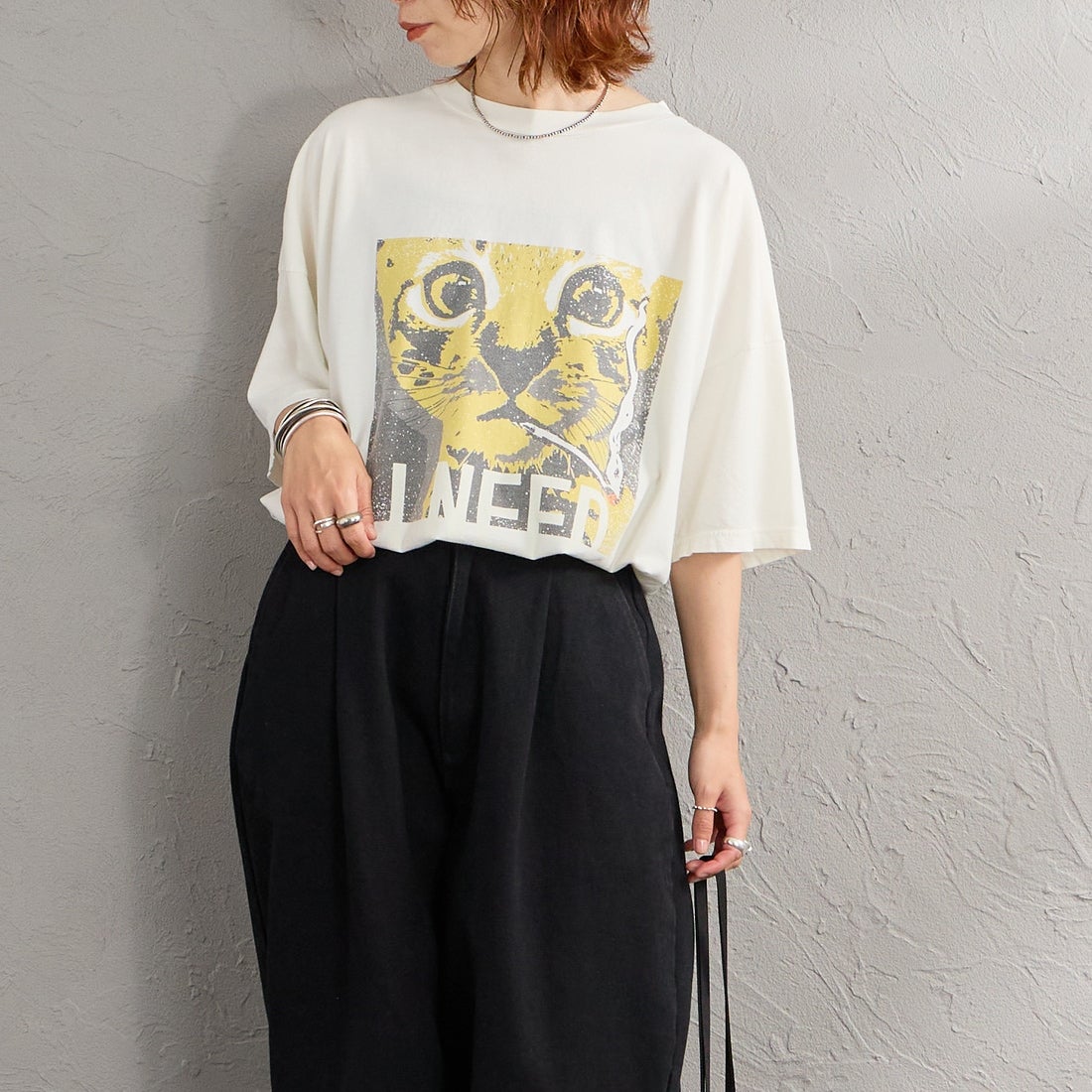 OFF WHITE&&モデル身長：158cm 着用サイズ：F&&
