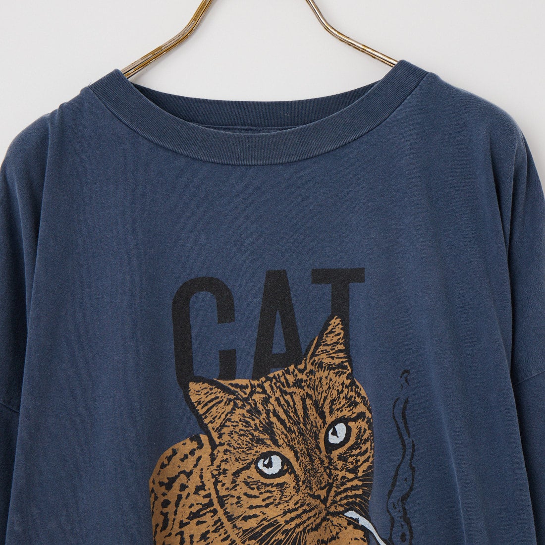 REMI RELIEF [レミレリーフ] 別注 SP加工ビッグプリントTシャツ CAT [RN28369303-JF] NAVY