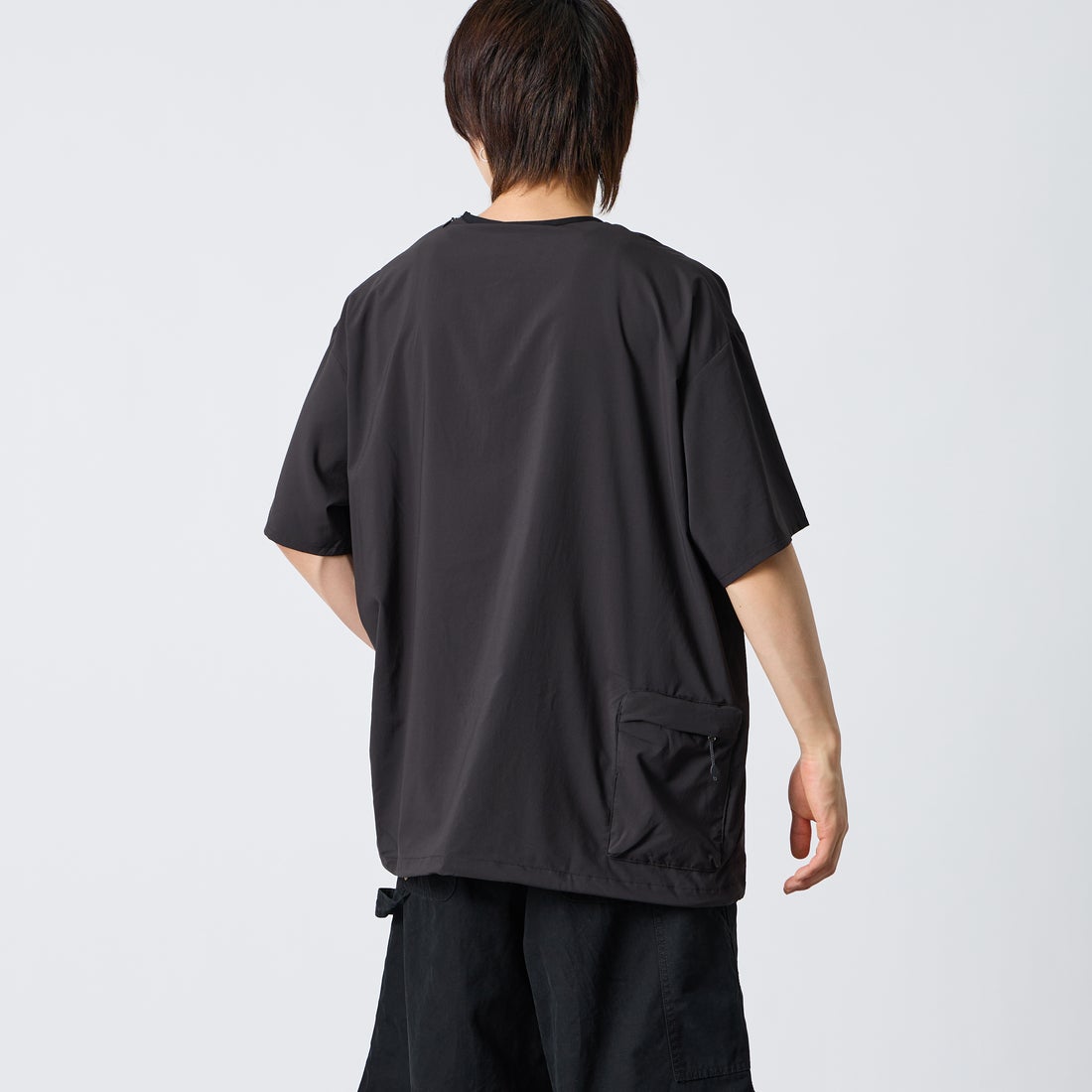 NANGA [ナンガ] PLC エクスカーションTシャツ [N2500-1P403A] BLK &&モデル身長：177cm 着用サイズ：L&&