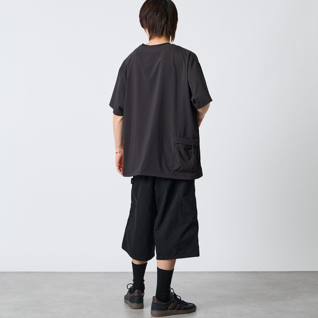 NANGA [ナンガ] PLC エクスカーションTシャツ [N2500-1P403A] BLK &&モデル身長：177cm 着用サイズ：L&&