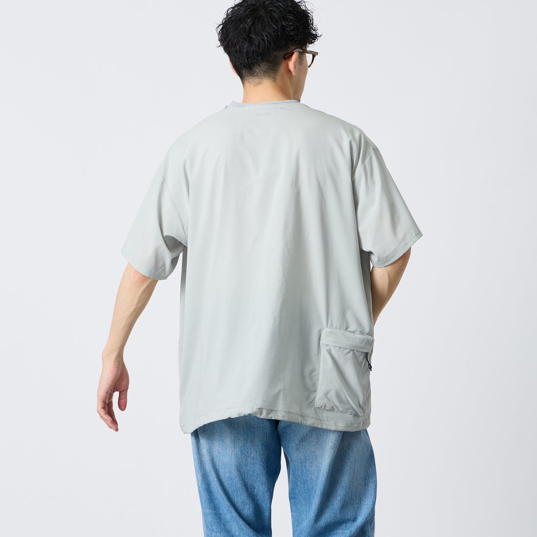 NANGA [ナンガ] PLC エクスカーションTシャツ [N2500-1P403A] I.GRY &&モデル身長：168cm 着用サイズ：M&&